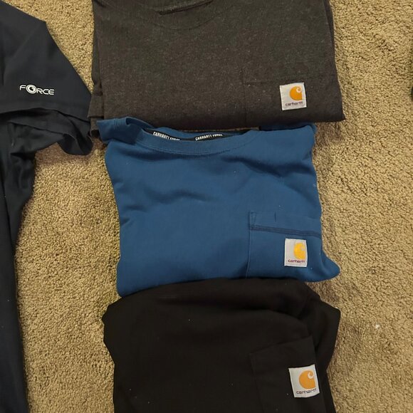 Mens carhart Tee pocket tee shirt - Picture 3 of 7